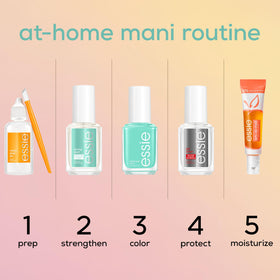 essie bottle beside coin for size comparison and travel-friendly volume