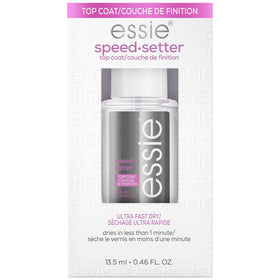 essie front packaging showing bottle and label, fast-dry benefit