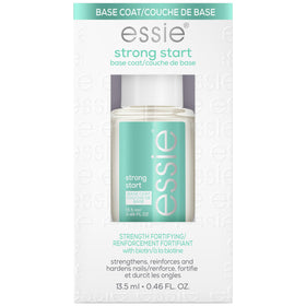 essie strong start front packaging showing clear base coat and brand benefit