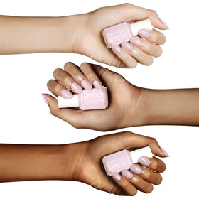 essie color swatch on nail wheel showing versatile sheer pink buildability