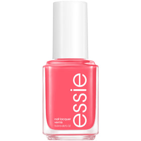 essie front bottle showing rosy pink shade and glossy benefit