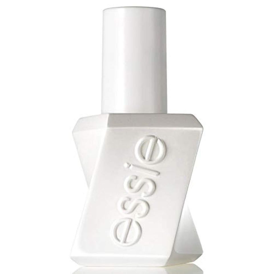Essie top coat front bottle showing label and gloss for lasting shine