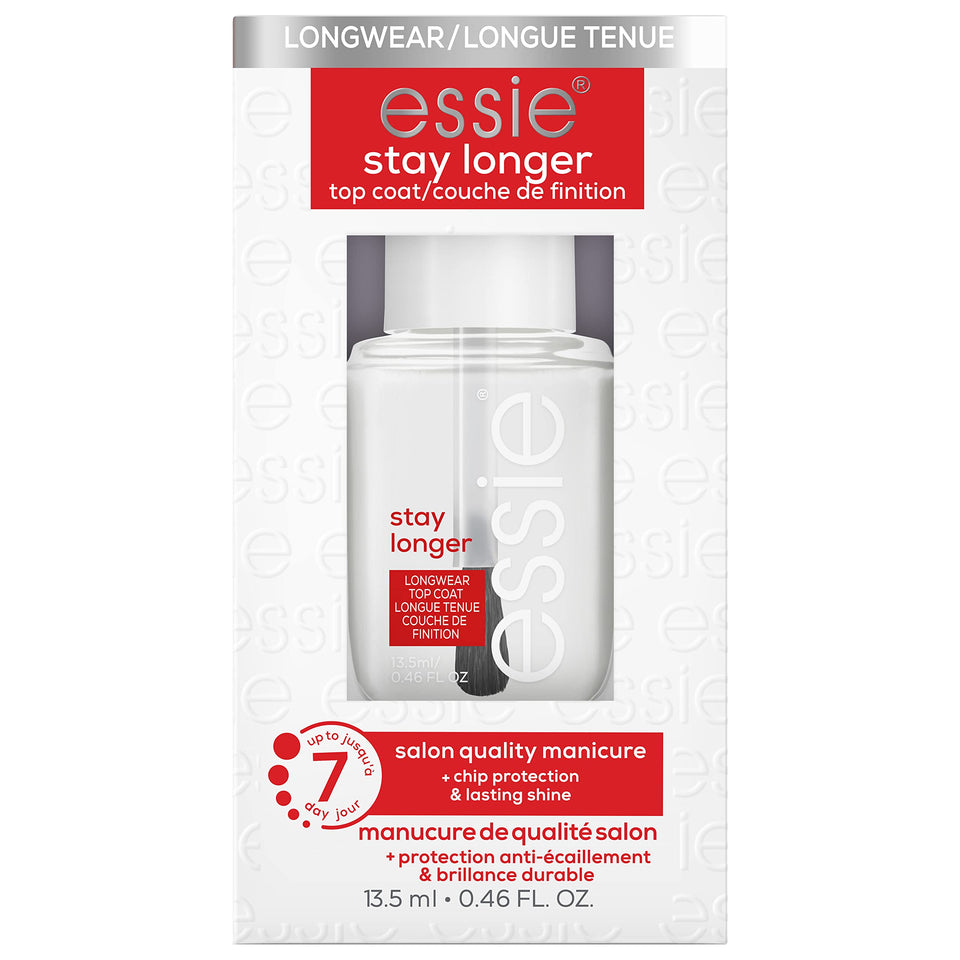 essie bottle front view showing label and glossy finish benefit