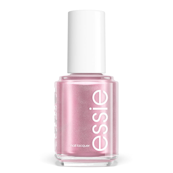 essie bottle front view showing Twisted Tutu metallic pink and brand name for instant recognition