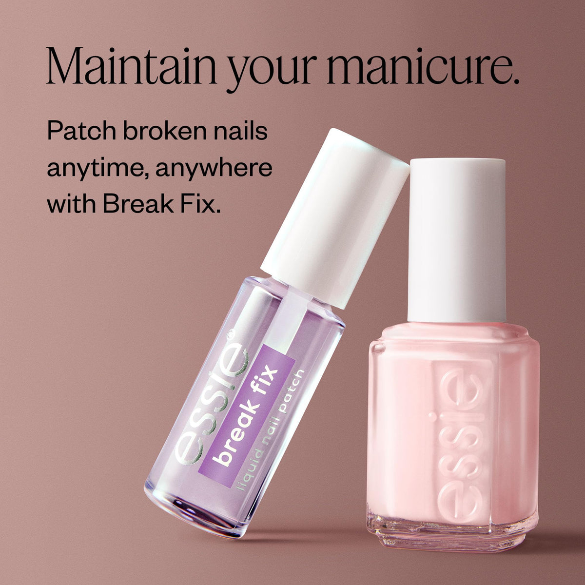 essie Twisted Tutu paired with base and top coat illustrating layered routine for longer wear