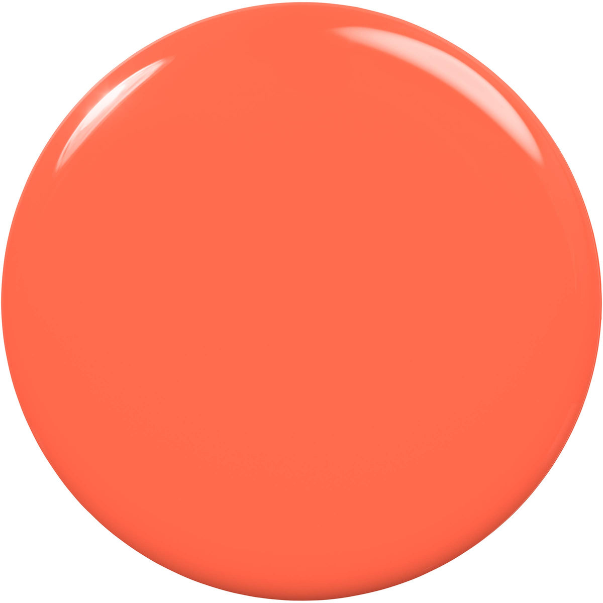 essie brush stroke of tangerine polish showing smooth coverage benefit: streak-free application