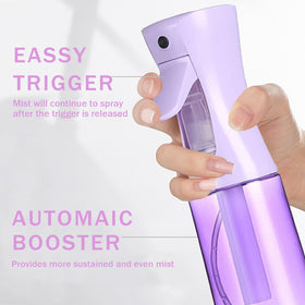 ESSKAM bottle used on hair during styling to provide even moisture and gentle mist