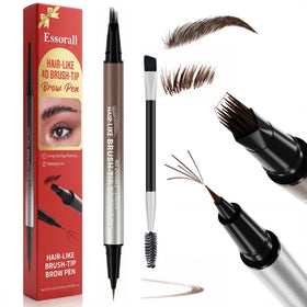 Essorall pencil front packaging showing Dark Brown shade and dual tips benefit