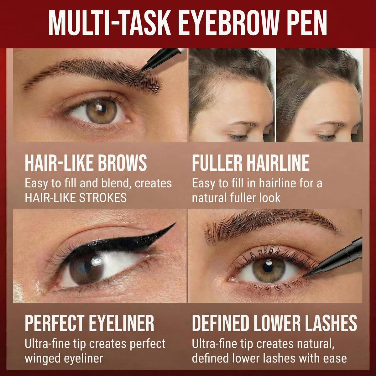 Essorall lifestyle image of brow application for natural everyday look