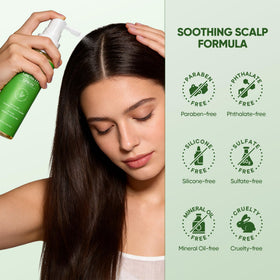 Essynaturals Advanced before-and-after hair texture comparison demonstrating smoother strands