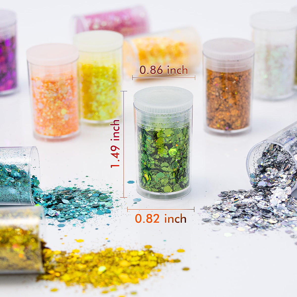 Estanoite fine powder glitter macro texture showing soft shimmer ideal for blending and detailing
