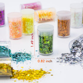 Estanoite fine powder glitter macro texture showing soft shimmer ideal for blending and detailing