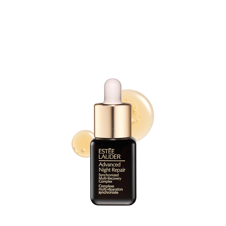 Estée Lauder front vial showing compact travel-size and sleek packaging benefit portability