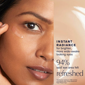 Estée Lauder applying gel-cream on skin demonstrating fast absorption