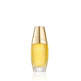 Estée Lauder front bottle showing elegant label and glass, suggests luxury