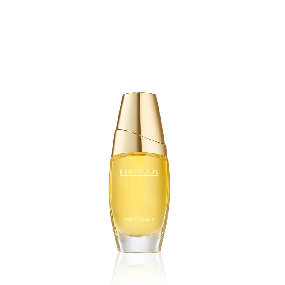 Estée Lauder front bottle showing elegant label and glass, suggests luxury