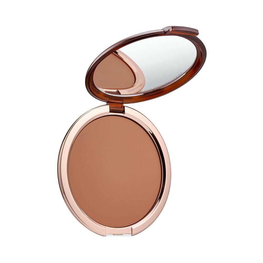 Estée Lauder compact front view showing sleek packaging and matte finish benefit