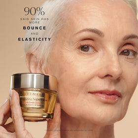 Estée Lauder cream texture close-up revealing silky hydration and absorbency