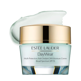 Estée Lauder front packaging showing jar and label, conveys premium protection