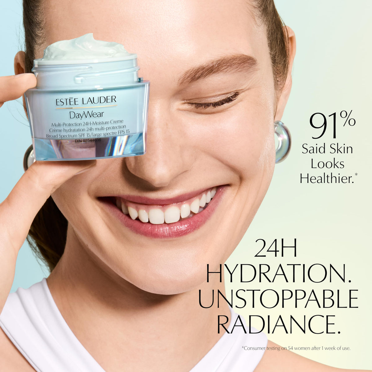 Estée Lauder cream texture close-up highlighting rich moisturizing feel