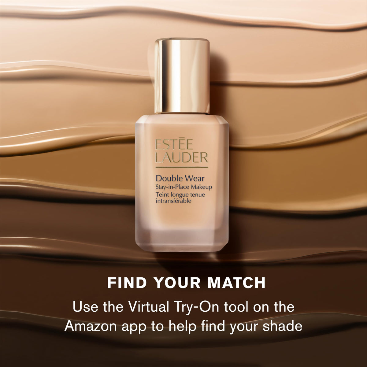 Estée Lauder skin finish close-up showing dimensional matte without cakey look benefit