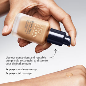 Estée Lauder foundation in handbag lifestyle setting for on‑the‑go wear