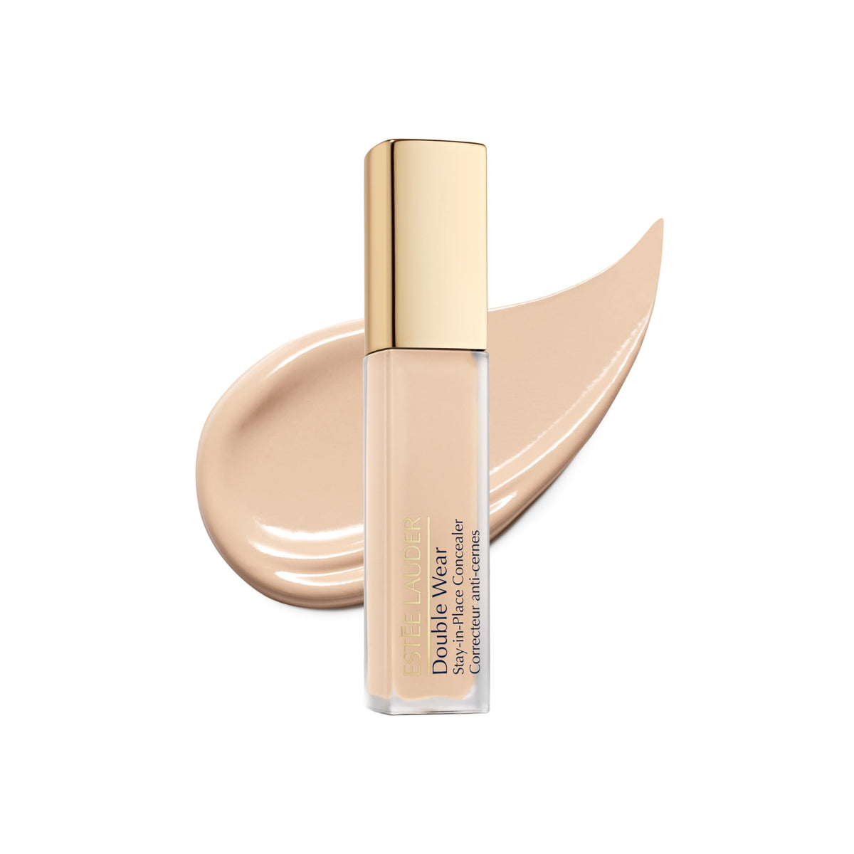Estée Lauder Double Wear concealer front packaging shows shade and durable tube benefit