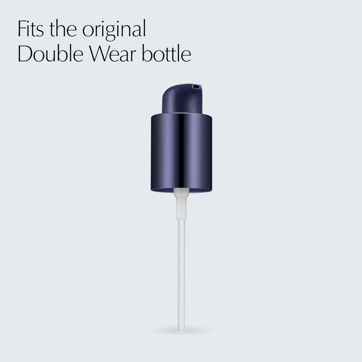 Estée Lauder close-up of pump mechanism highlighting secure fit and controlled flow