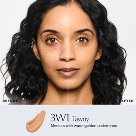 Estée Lauder foundation dispensing from pump for controlled, mess-free application