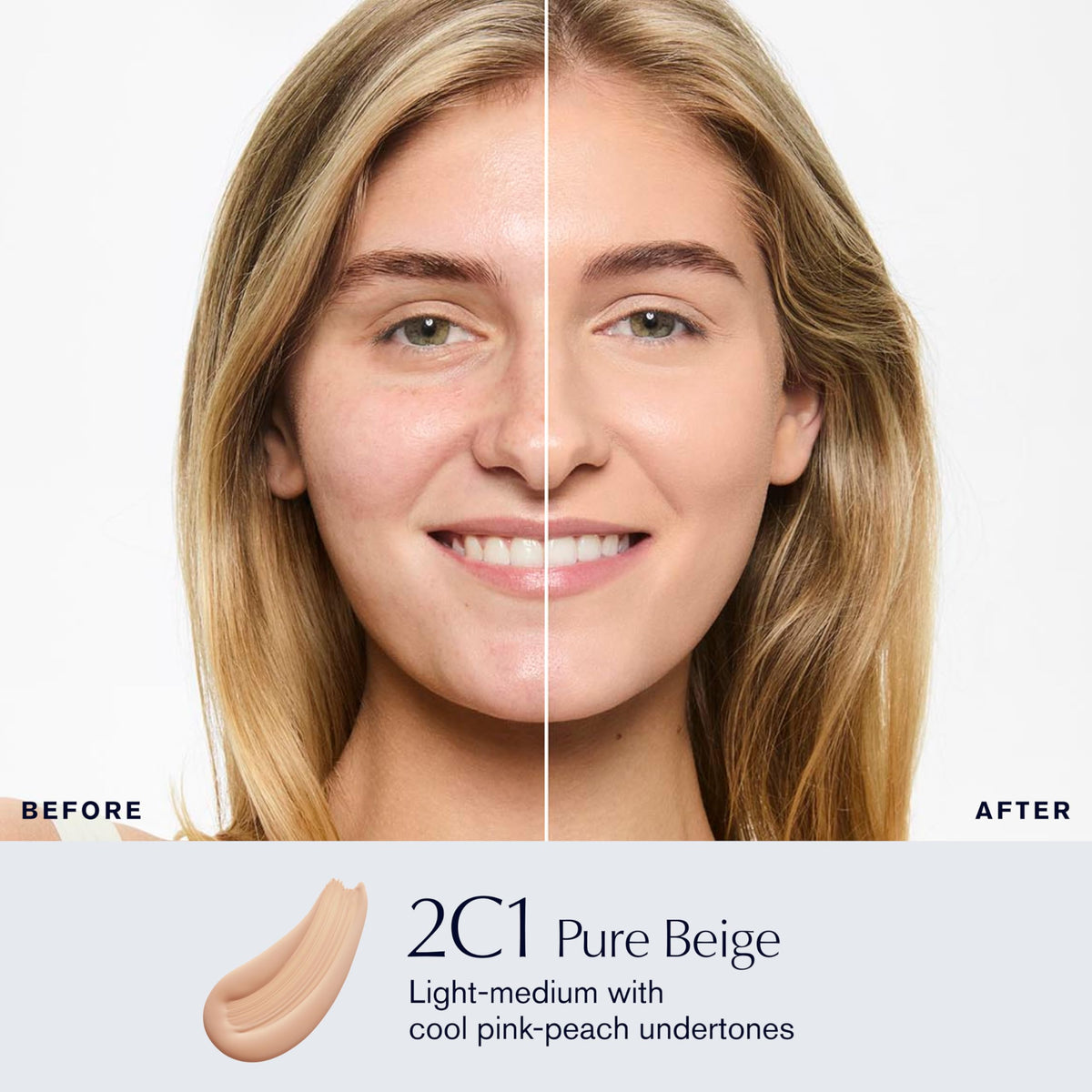 Estée Lauder foundation texture droplet from pump highlighting smooth blendability
