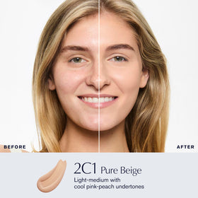 Estée Lauder foundation texture droplet from pump highlighting smooth blendability