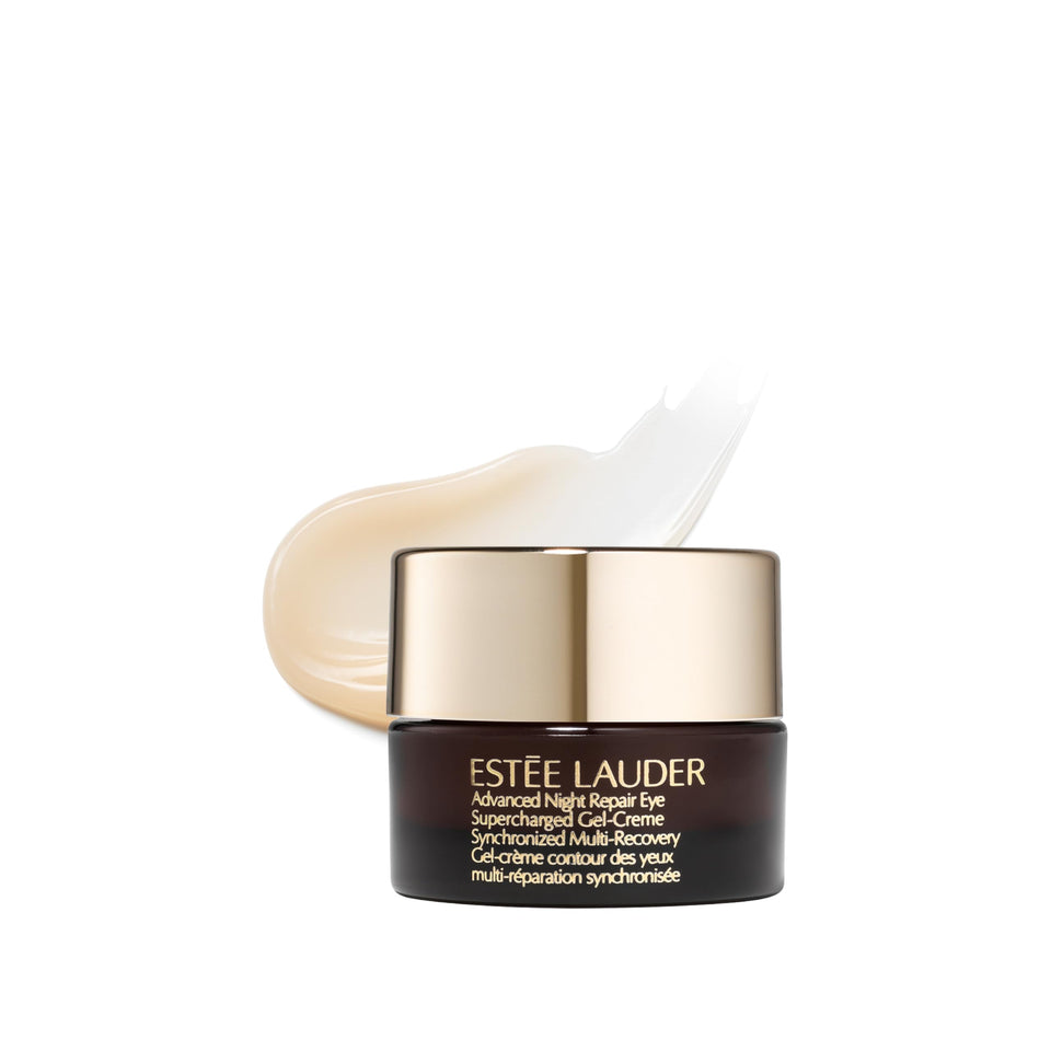 Estée Lauder front jar showing compact travel-friendly design and brightening benefit