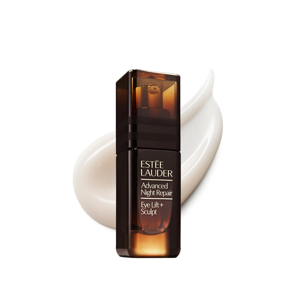 Estée Lauder jar front view showing product and elegant design, conveys luxury