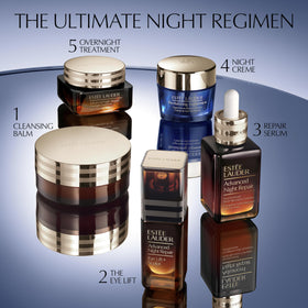 Estée Lauder side label close-up showing ingredient claims and formula facts