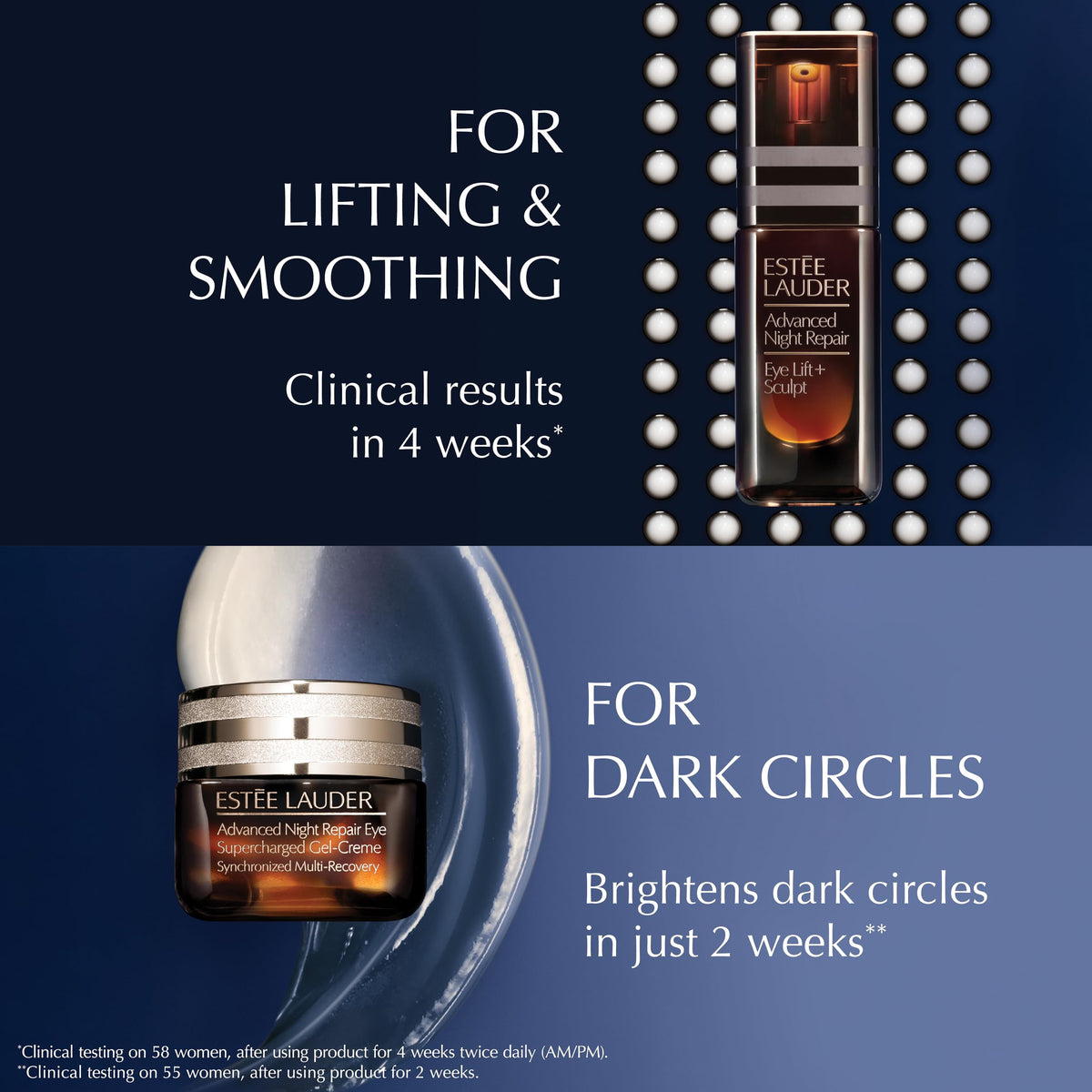 Estée Lauder jar in hand for scale showing compact travel-friendly size