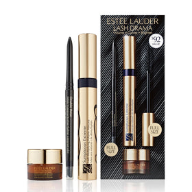 Estée Lauder gift set front packaging showing all three products and elegance