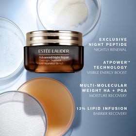 Estée Lauder label close-up highlighting key actives and ingredient transparency