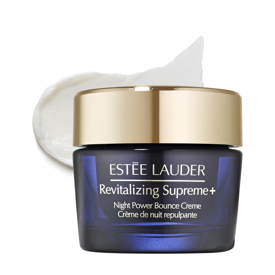 Estée Lauder night cream jar front showing elegant packaging and hydration benefit