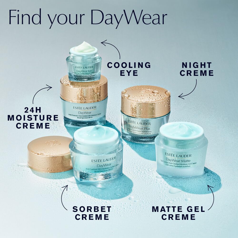 Estée Lauder product in hand demonstrating easy application and soothing benefit