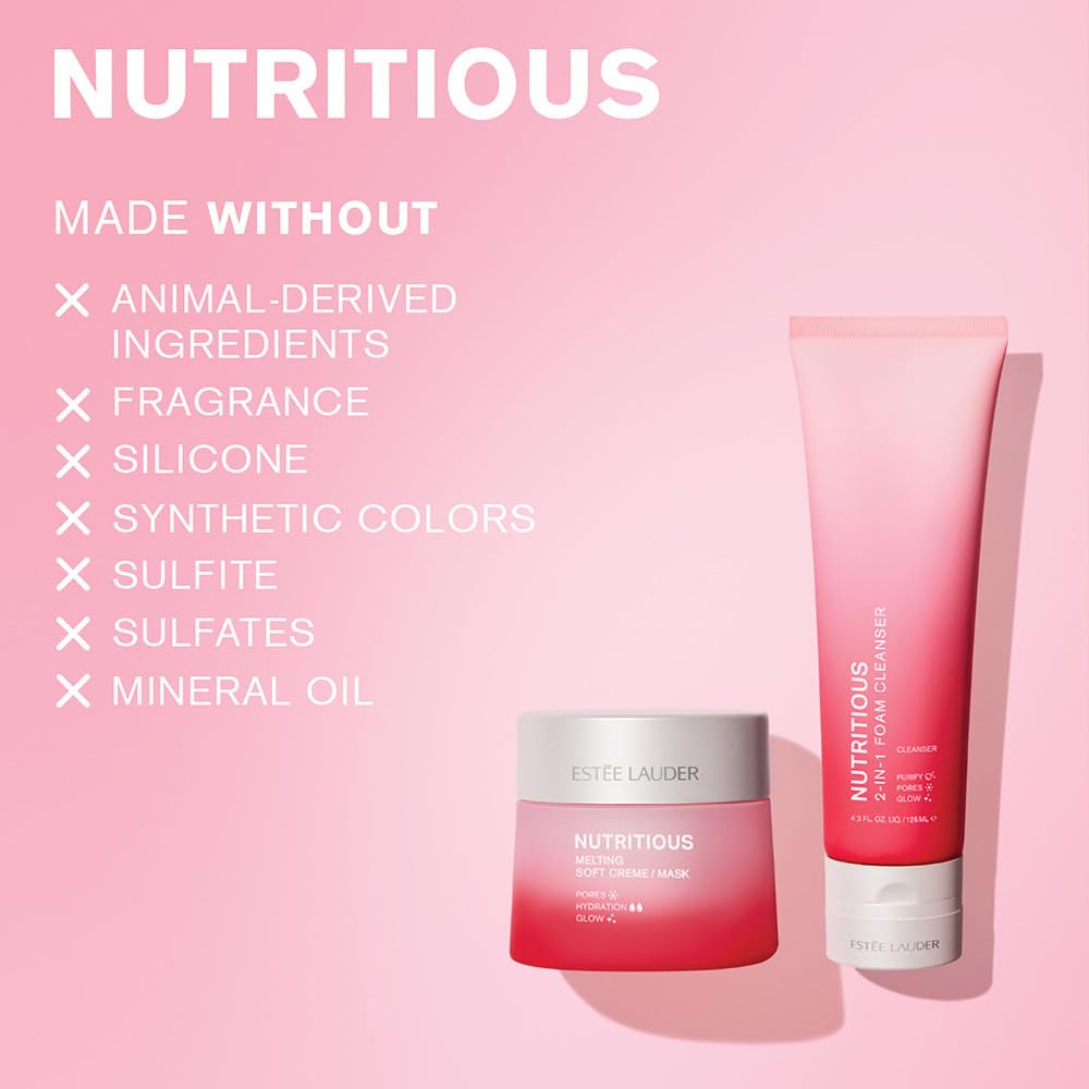 Estée Lauder product label close-up highlighting clean-ingredient transparency