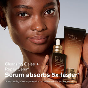 Estée Lauder Overnight Treatment tube with cap showing leave-on treatment for barrier strength