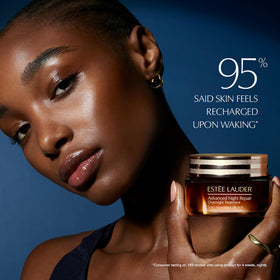 Estée Lauder product being applied at night to lock in serum benefits