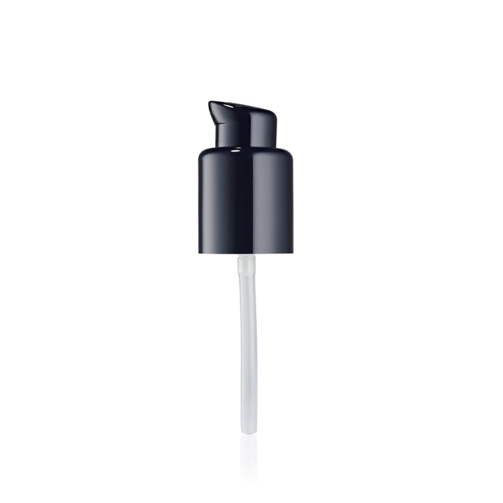 Estée Lauder pump front view showing sleek design and easy dispensing benefit