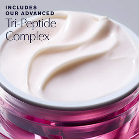 Estée Lauder cream on hand demonstrating easy absorption and glow