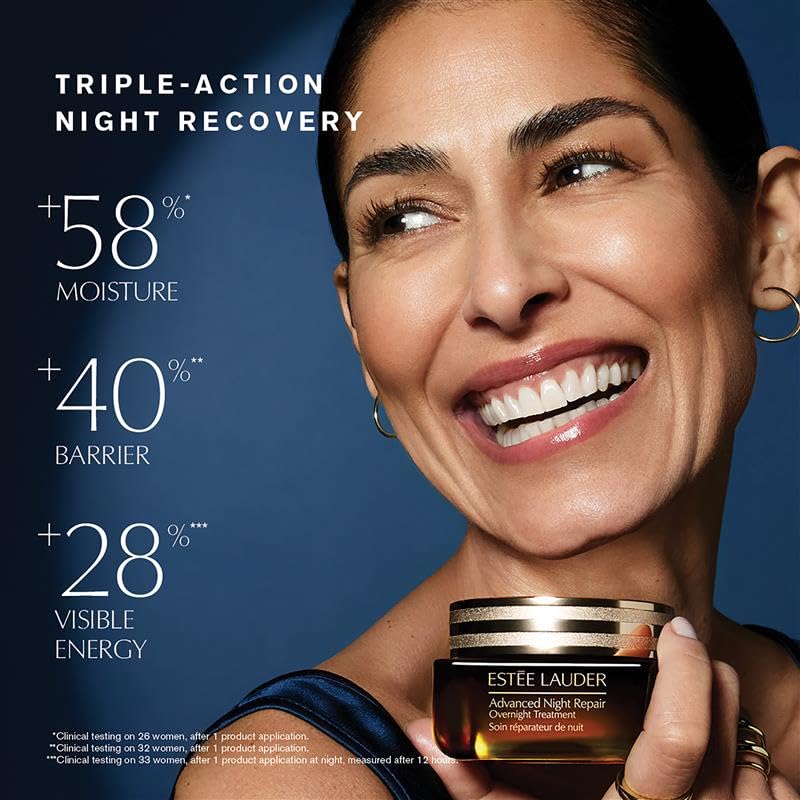 Estée Lauder Revitalizing Supreme+ Night Bounce cream open jar demonstrating rich, plumping texture