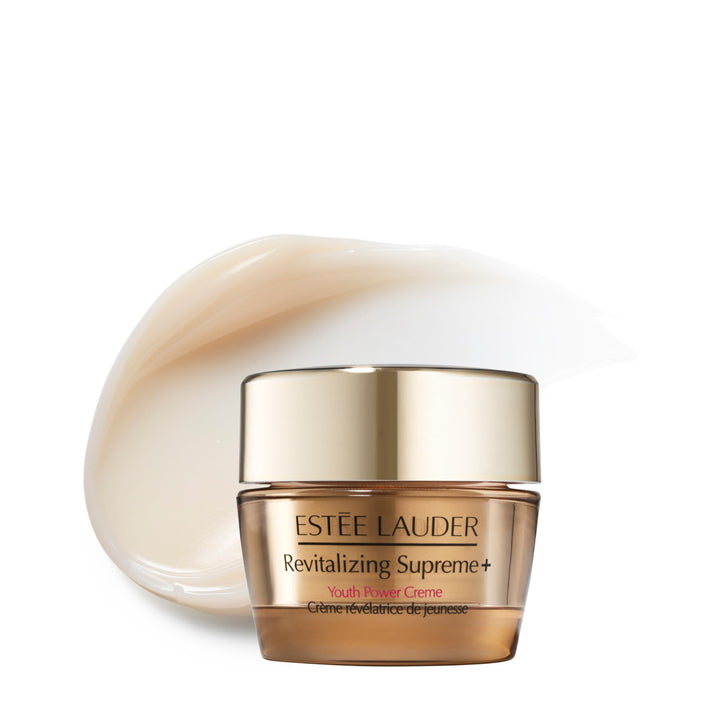 Estée Lauder jar front view showing travel-size packaging and convenience
