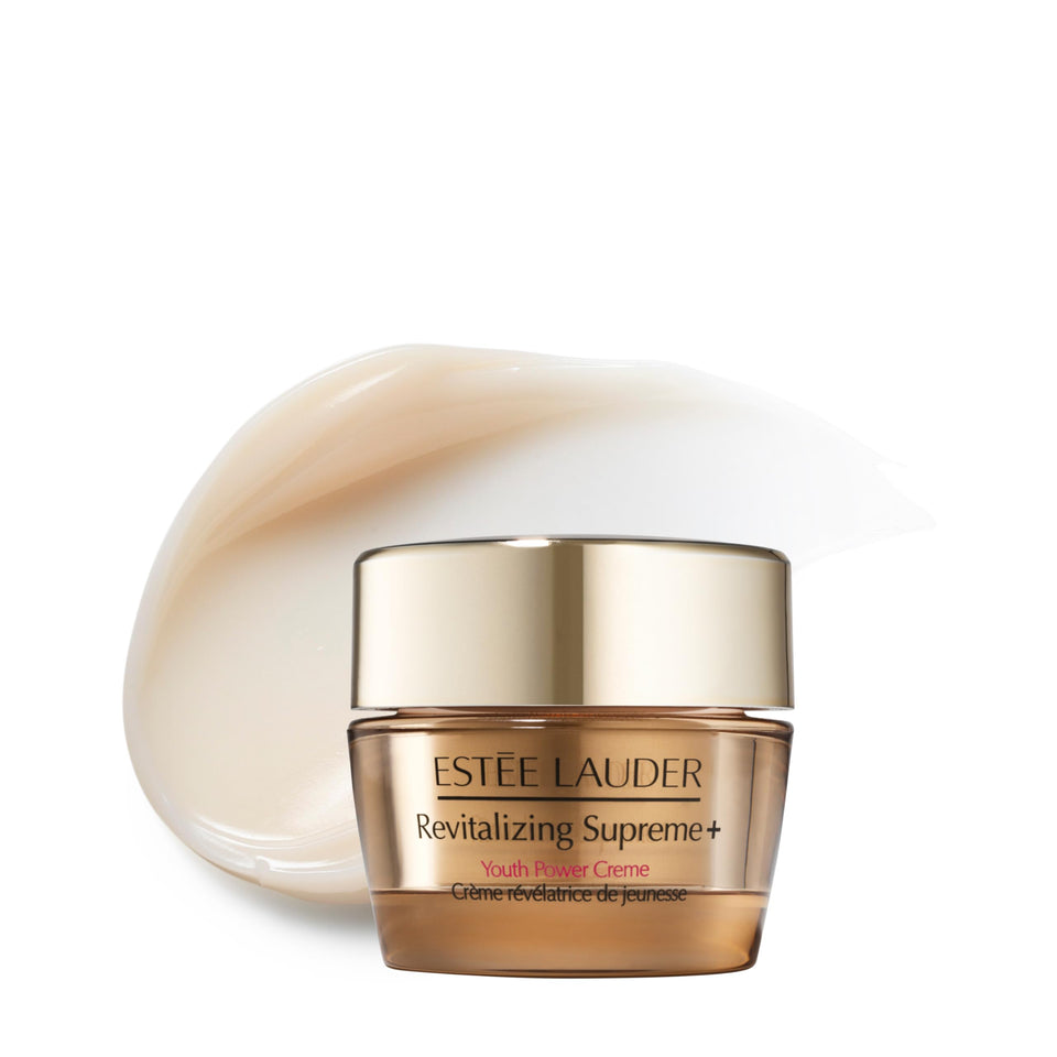 Estée Lauder jar front view showing travel-size packaging and convenience