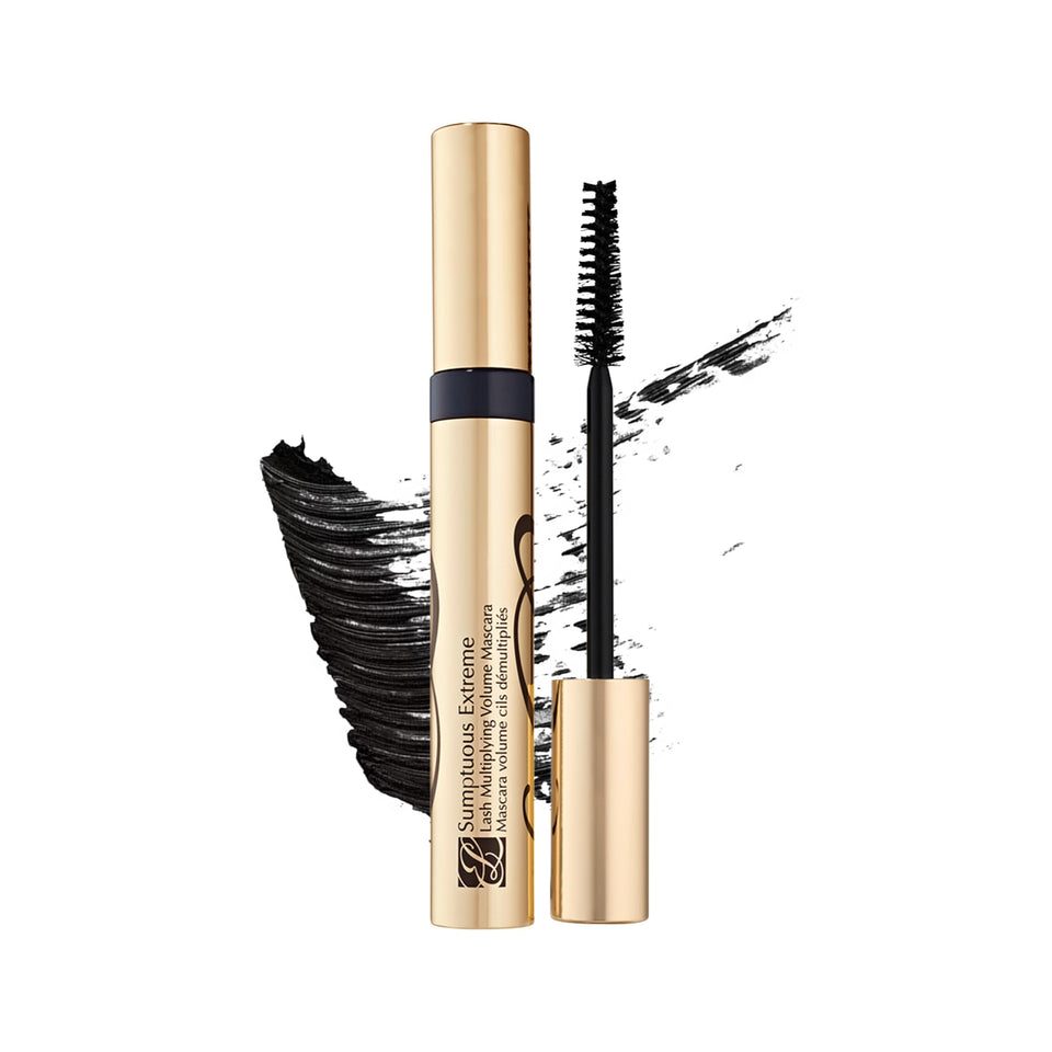 Estée Lauder front packaging showing sleek tube and shade name for bold effect