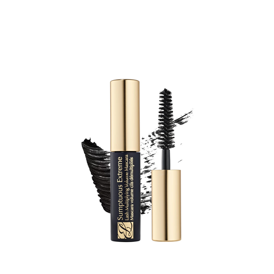 Estée Lauder travel mascara front packaging shows sleek tube and shade