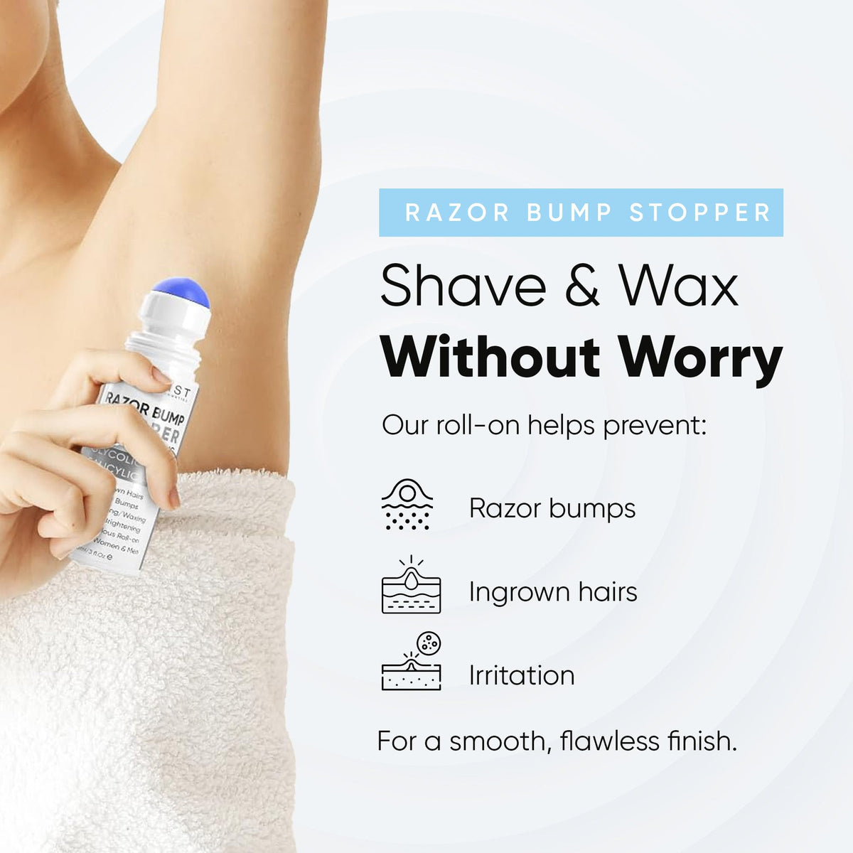 ESTETIST roll-on applicator close-up demonstrating smooth glide